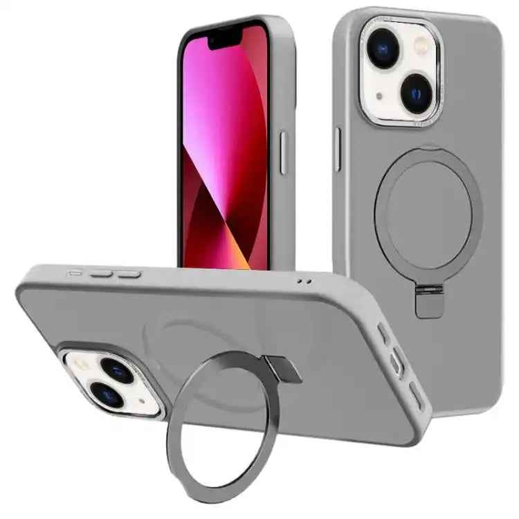 Kalebol Metal Lens Frame MagSafe Holder Frosted PC Phone Case