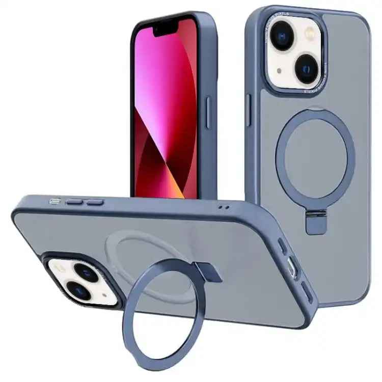 Kalebol Metal Lens Frame MagSafe Holder Frosted PC Phone Case