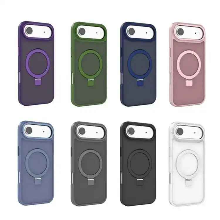 Kalebol Metal Lens Frame MagSafe Holder Frosted PC Phone Case