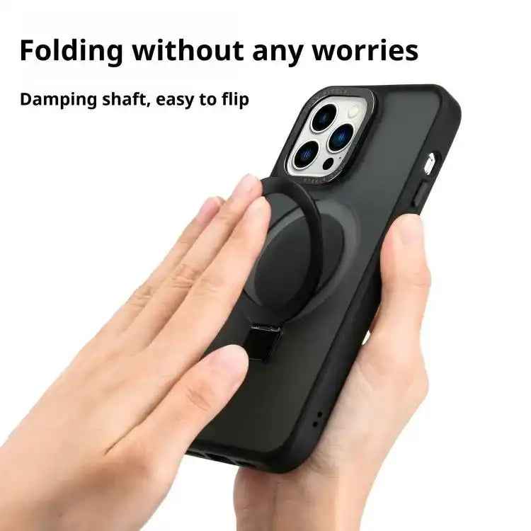 Kalebol Metal Lens Frame MagSafe Holder Frosted PC Phone Case