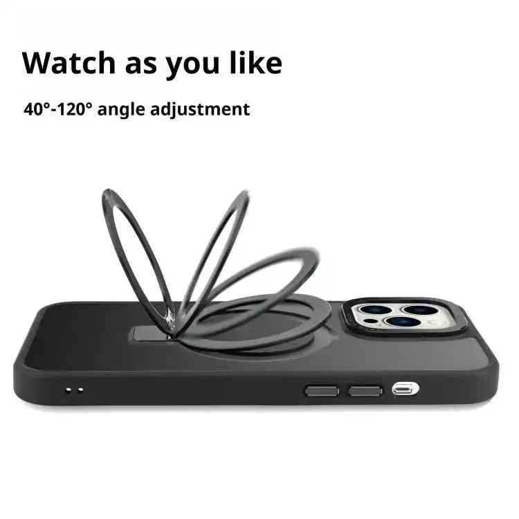 Kalebol Metal Lens Frame MagSafe Holder Frosted PC Phone Case