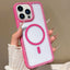 Large Lens Hole Rhinestone Frame MagSafe Phone Case