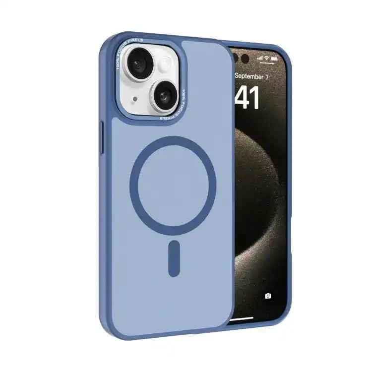 Kalebol Metal Lens Frame MagSafe Frosted PC Phone Case