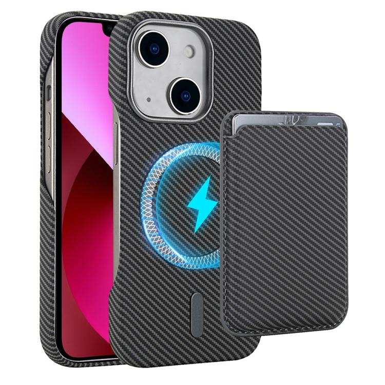 Carbon Fiber MagSafe Magnetic Card Holder Phone Case