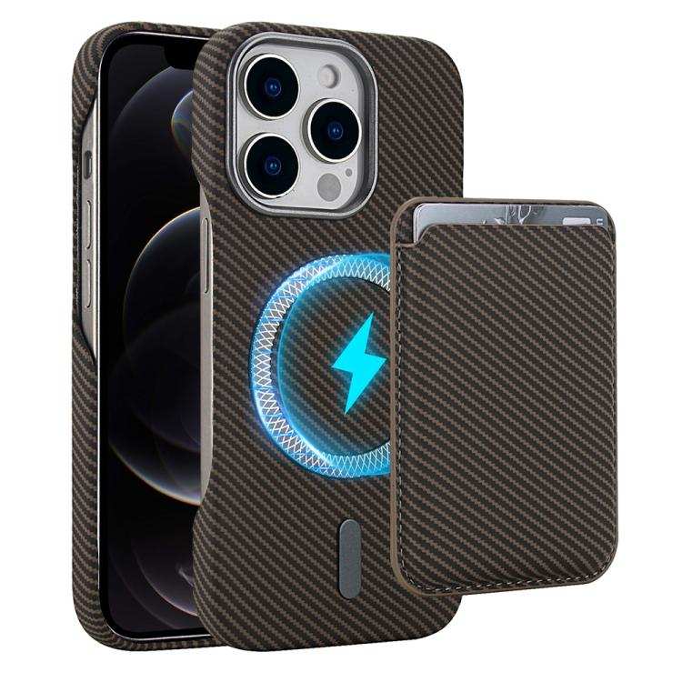 Carbon Fiber MagSafe Magnetic Card Holder Phone Case