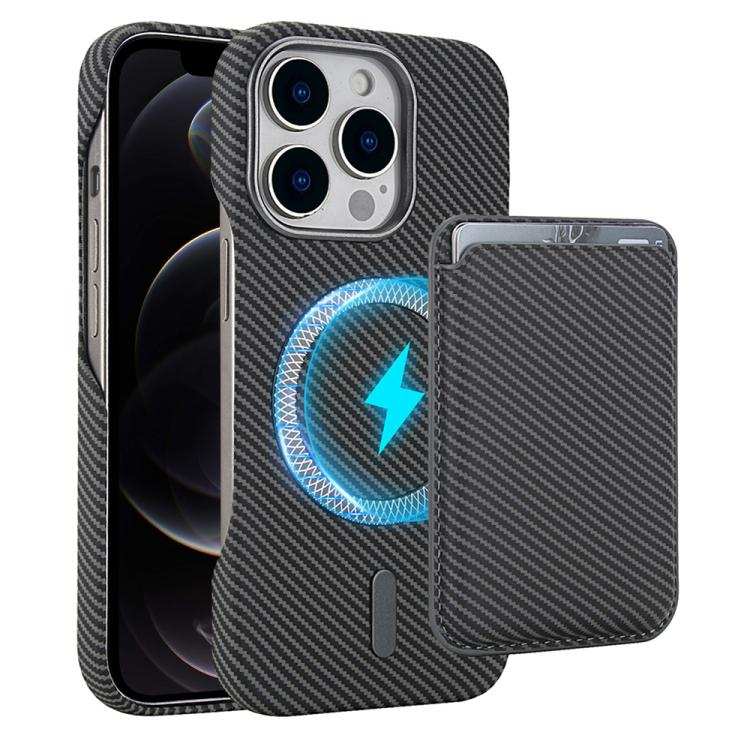 Carbon Fiber MagSafe Magnetic Card Holder Phone Case