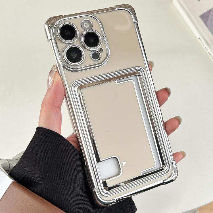 Side Insert Card Slot Electroplated TPU Phone Case