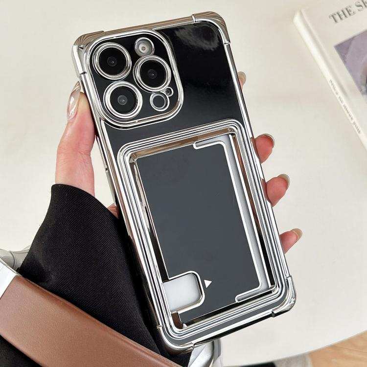 Side Insert Card Slot Electroplated TPU Phone Case
