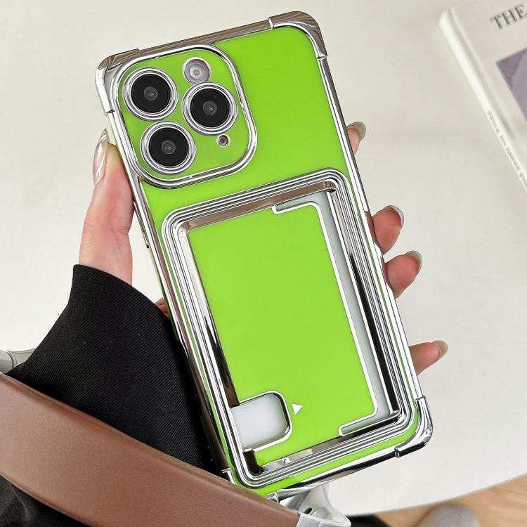 Side Insert Card Slot Electroplated TPU Phone Case