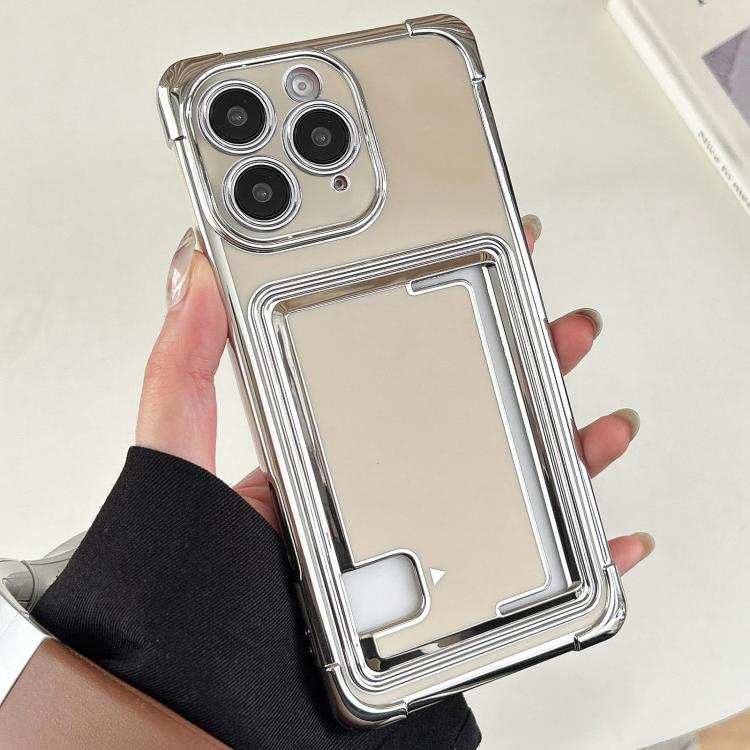 Side Insert Card Slot Electroplated TPU Phone Case