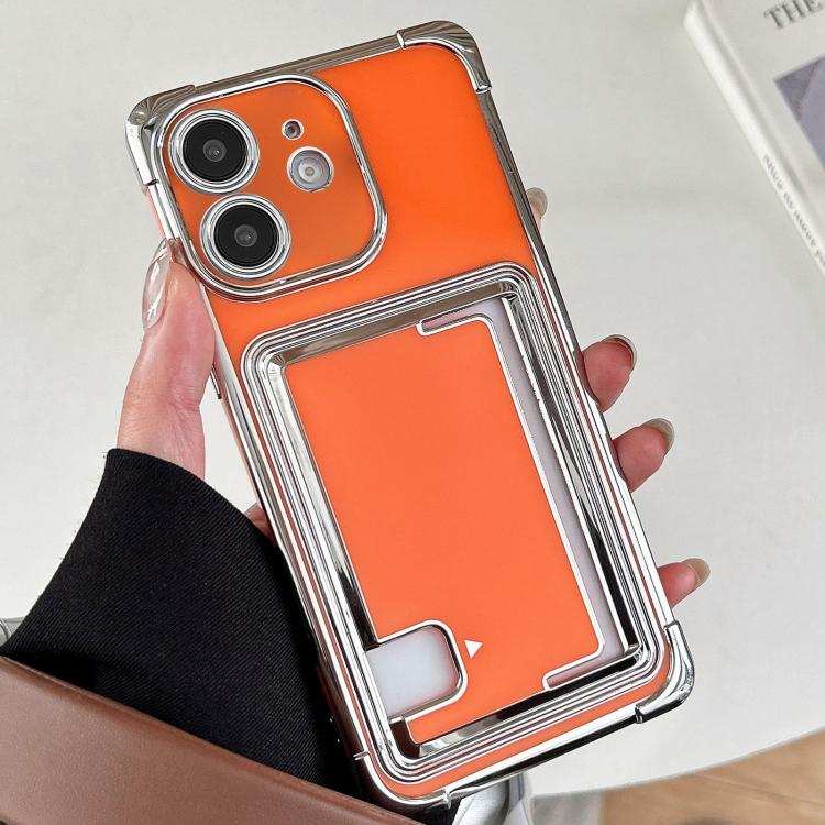 Side Insert Card Slot Electroplated TPU Phone Case