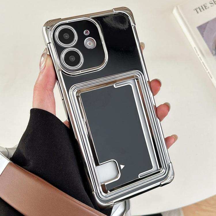 Side Insert Card Slot Electroplated TPU Phone Case