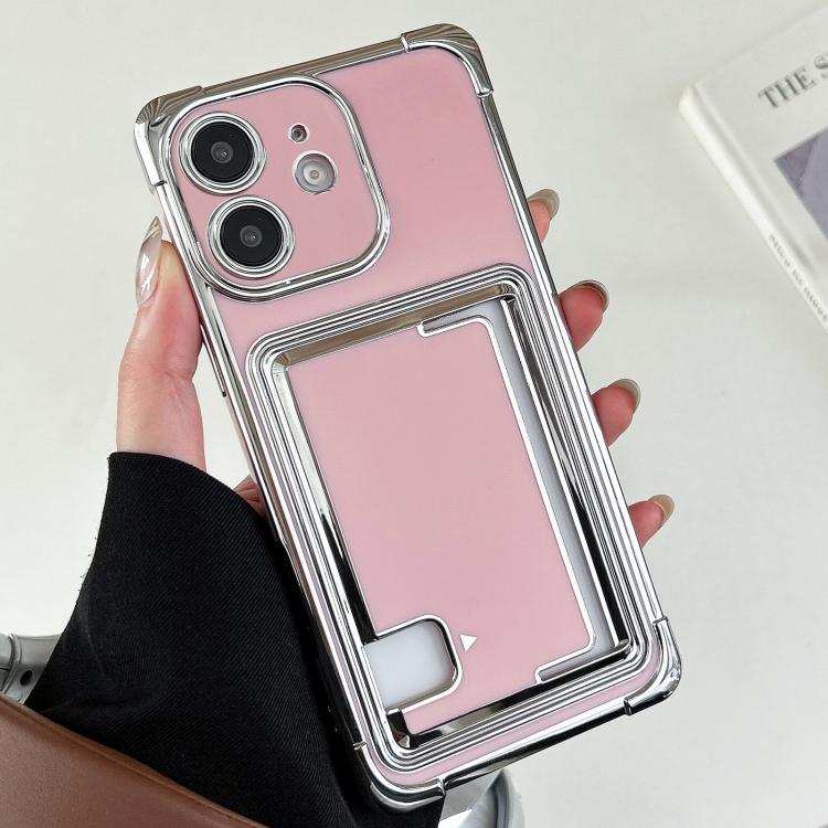 Side Insert Card Slot Electroplated TPU Phone Case