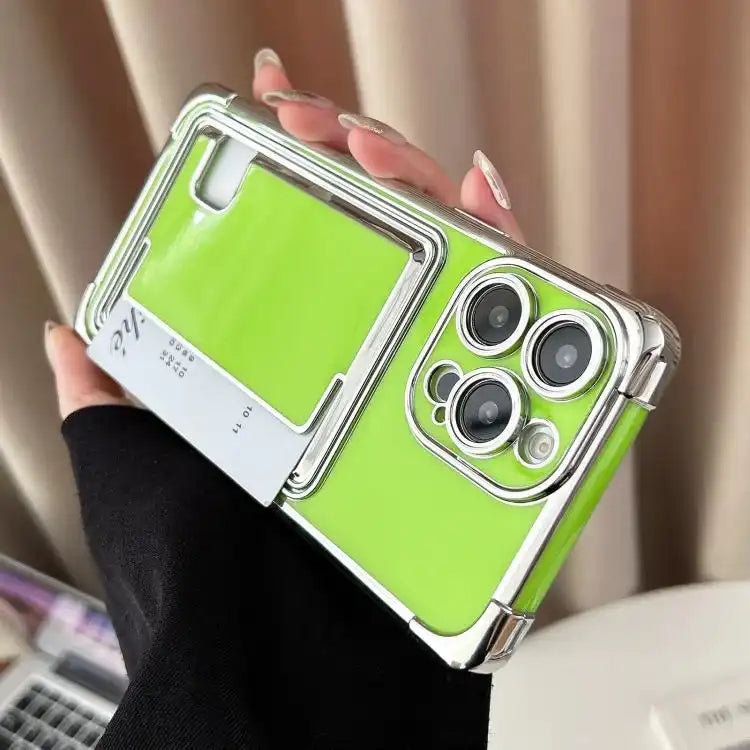 Side Insert Card Slot Electroplated TPU Phone Case