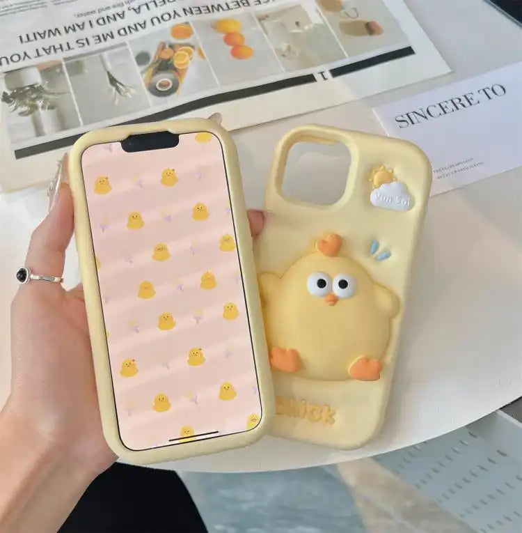 Pressable Chick Silicone Phone Case