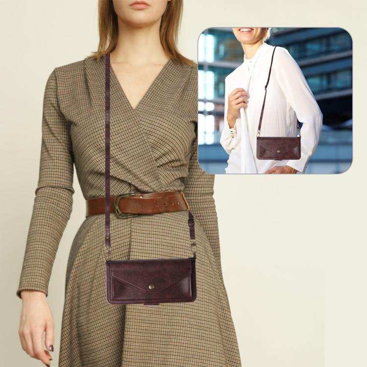 Multi-card Slots Crossbody Cowhide Leather Phone Case