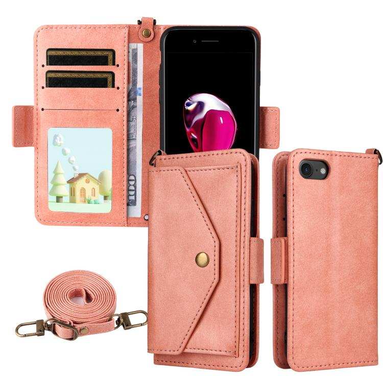 Multi-card Slots Crossbody Cowhide Leather Phone Case