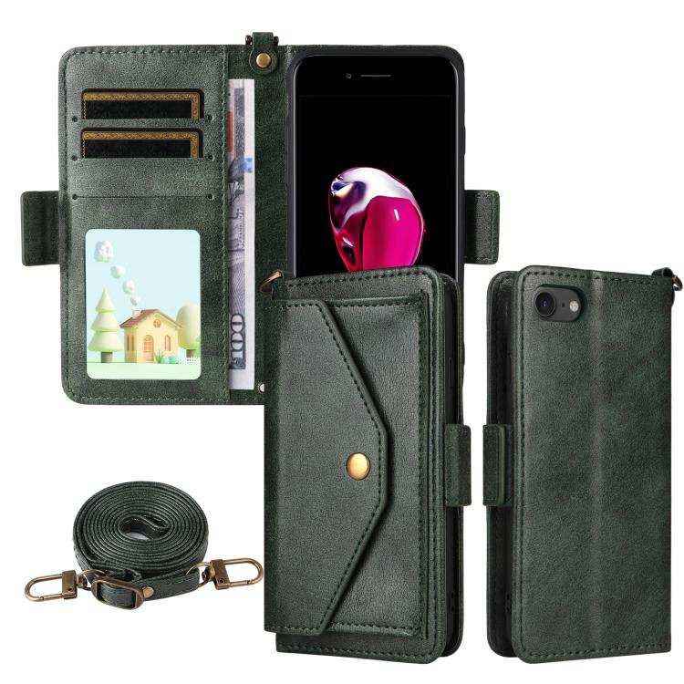 Multi-card Slots Crossbody Cowhide Leather Phone Case