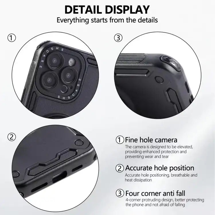 Three-core Mecha 360 Degree Rotation Magnetic Holder Phone Case