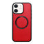 Litchi Texture PU MagSafe Back Cover Phone Case