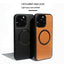 Litchi Texture PU MagSafe Back Cover Phone Case