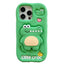 Cartoon 3D Love Crocodile Holder Silicone Phone Case