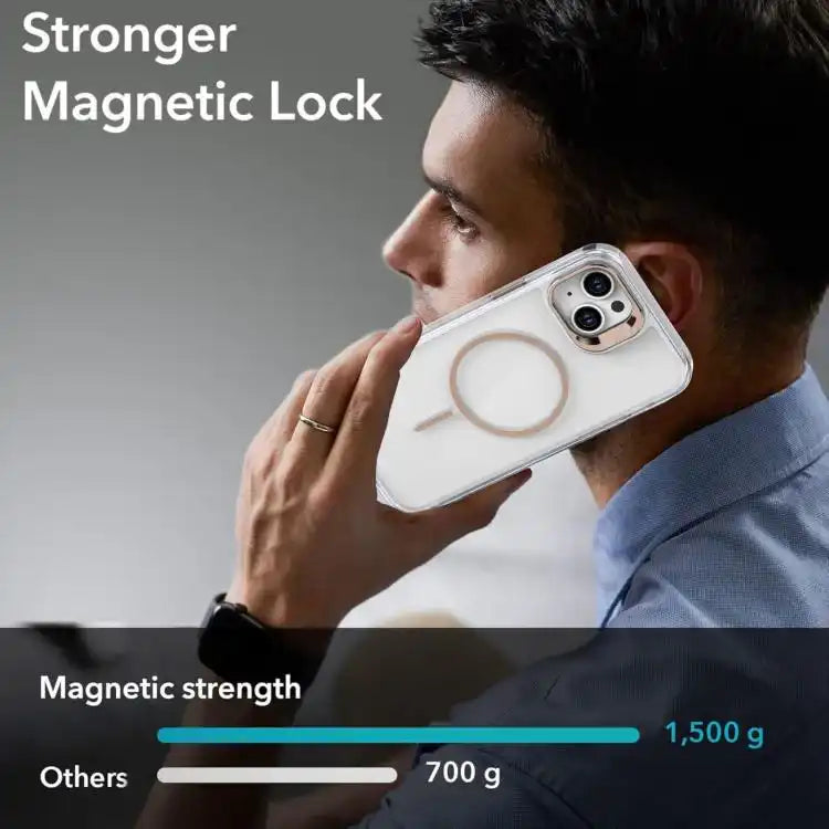 Bright Color Clear MagSafe Lens Frame Holder Phone Case