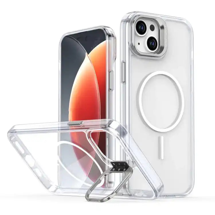 Bright Color Clear MagSafe Lens Frame Holder Phone Case