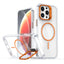 Bright Color Clear MagSafe Lens Frame Holder Phone Case