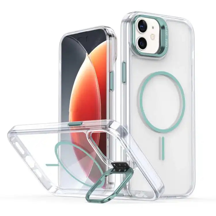Bright Color Clear MagSafe Lens Frame Holder Phone Case