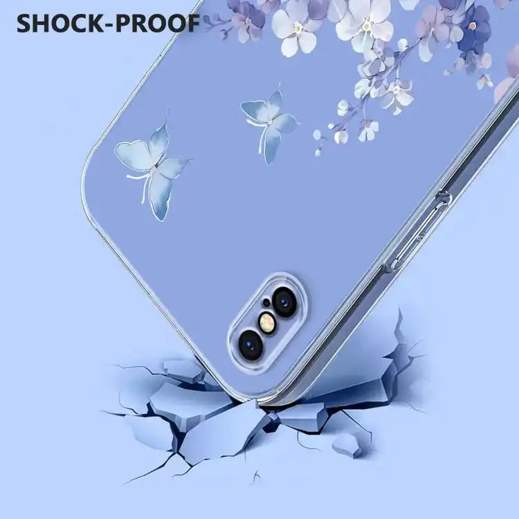 Flower Pattern Painted TPU Phone Case