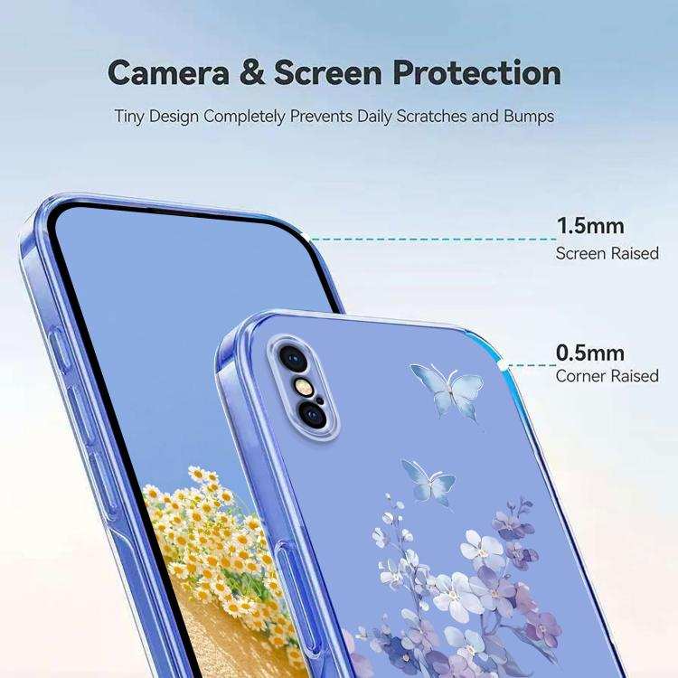 Flower Pattern Painted TPU Phone Case