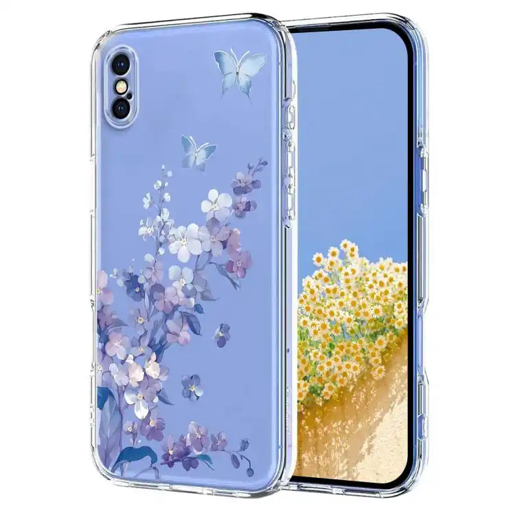 Flower Pattern Painted TPU Phone Case
