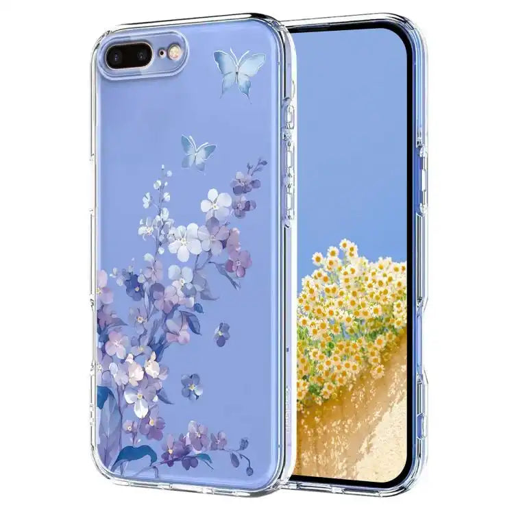 Flower Pattern Painted TPU Phone Case