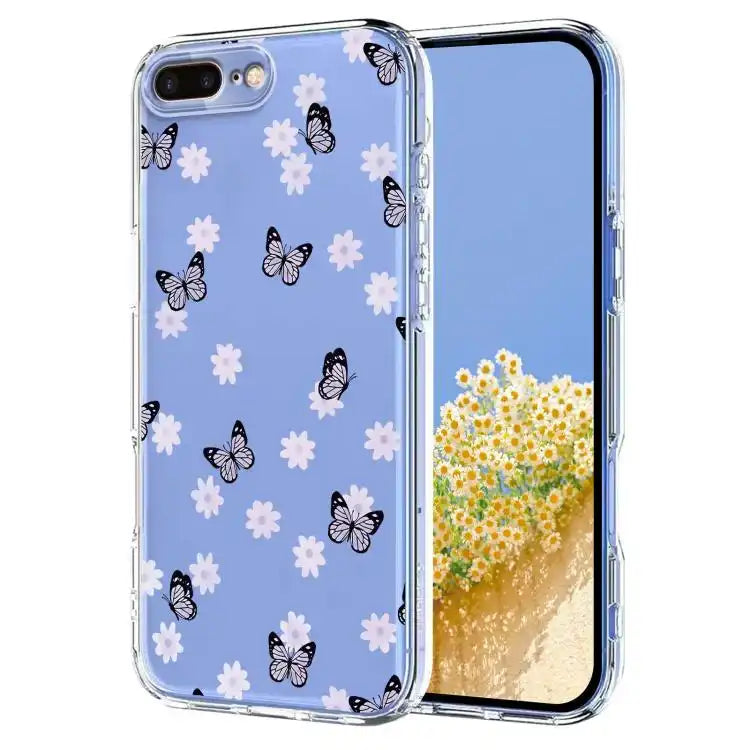 Flower Pattern Painted TPU Phone Case