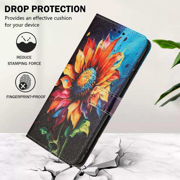 Color Drawing Pattern Leather Phone Case