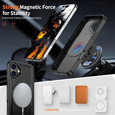 Metal 360 Degree Rotation Holder MagSafe Phone Case