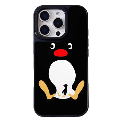 Black Back White Belly Penguin Pattern Silicone Phone Case