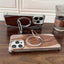 Walnut Metal Frameless 360 Degree Rotation Holder MagSafe Phone Case
