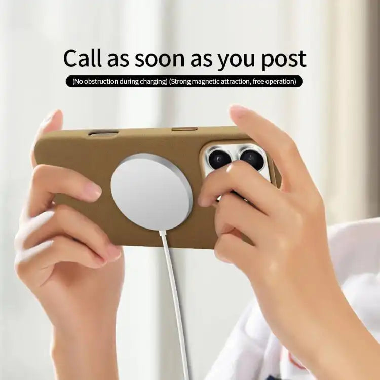 VIETAO Suede MagSafe PU Leather Phone Case