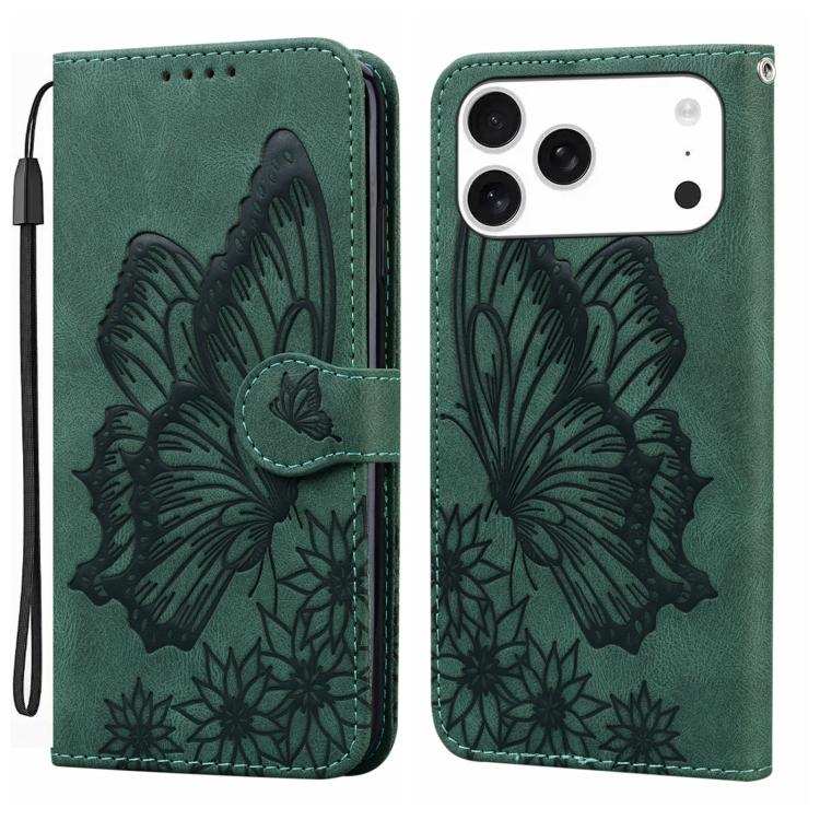 Retro Skin Feel Butterflies Embossing Horizontal Flip Leather Phone Case