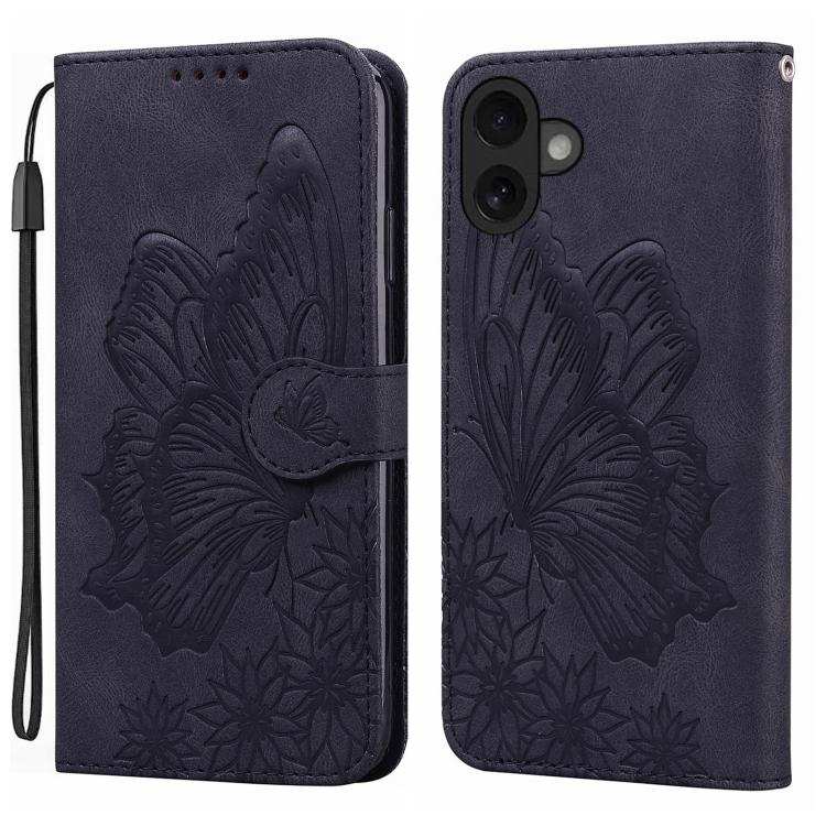 Retro Skin Feel Butterflies Embossing Horizontal Flip Leather Phone Case