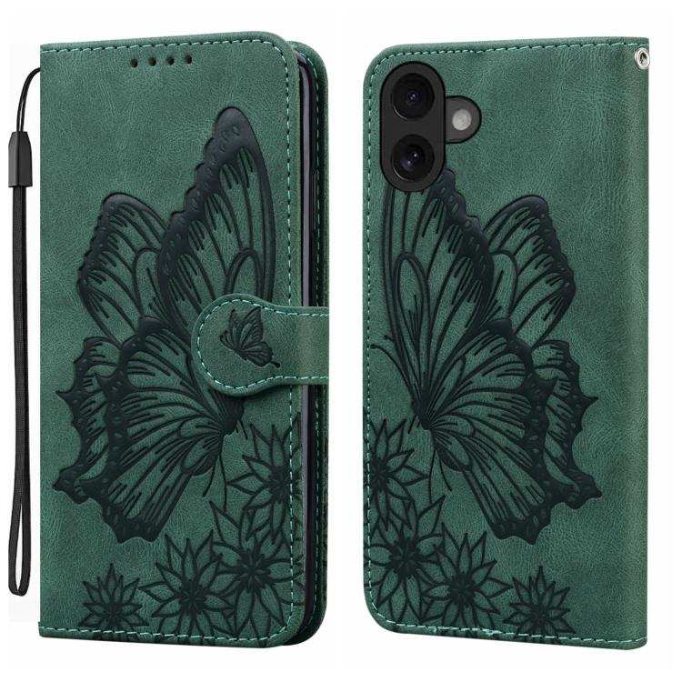 Retro Skin Feel Butterflies Embossing Horizontal Flip Leather Phone Case
