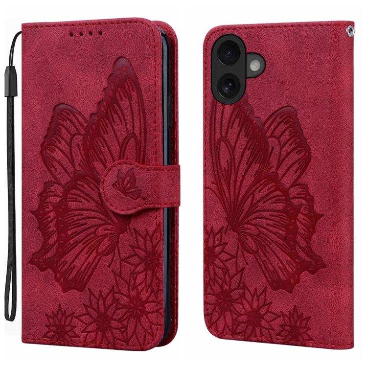 Retro Skin Feel Butterflies Embossing Horizontal Flip Leather Phone Case