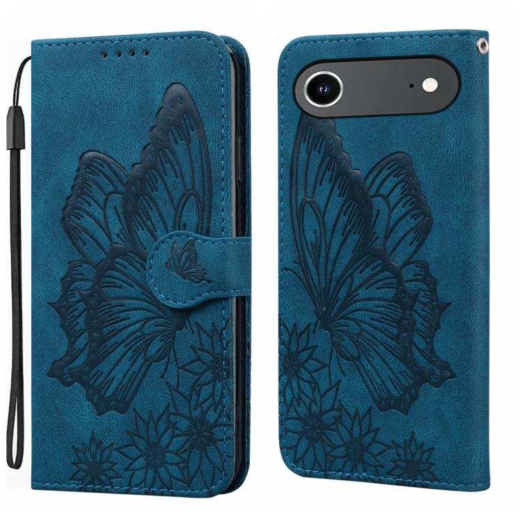 Retro Skin Feel Butterflies Embossing Horizontal Flip Leather Phone Case