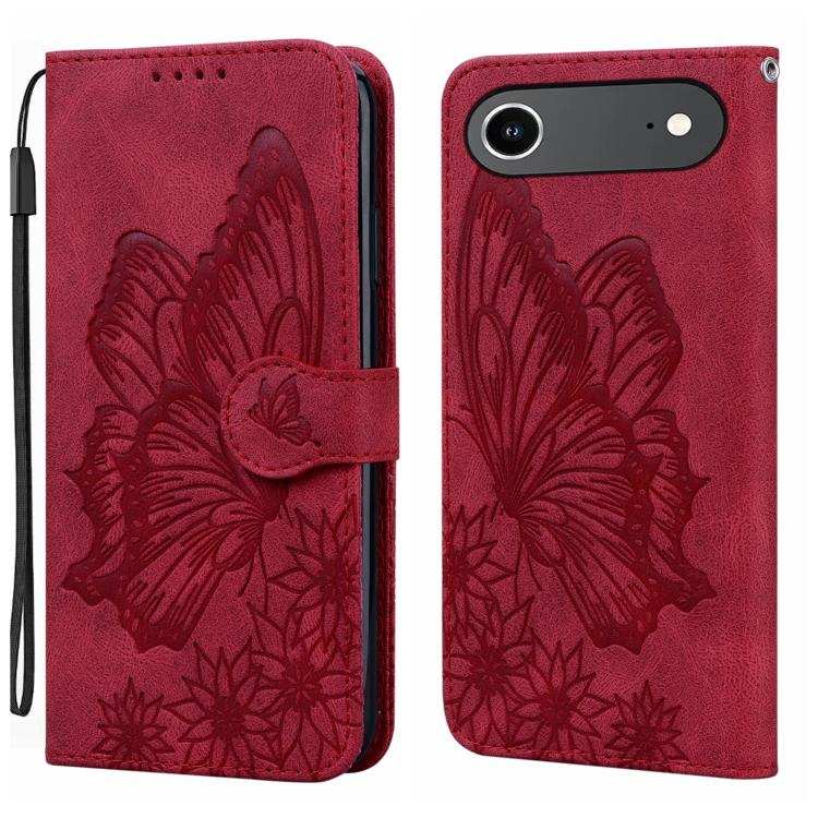 Retro Skin Feel Butterflies Embossing Horizontal Flip Leather Phone Case