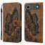 Retro Skin Feel Butterflies Embossing Horizontal Flip Leather Phone Case