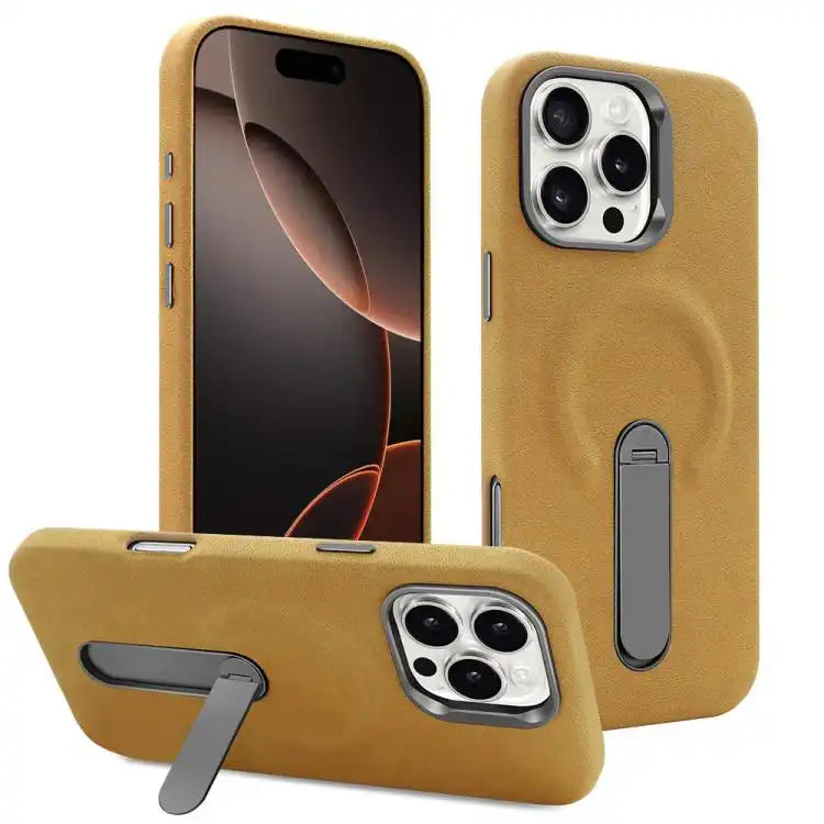 VIETAO Suede MagSafe PU Leather Phone Case with Holder