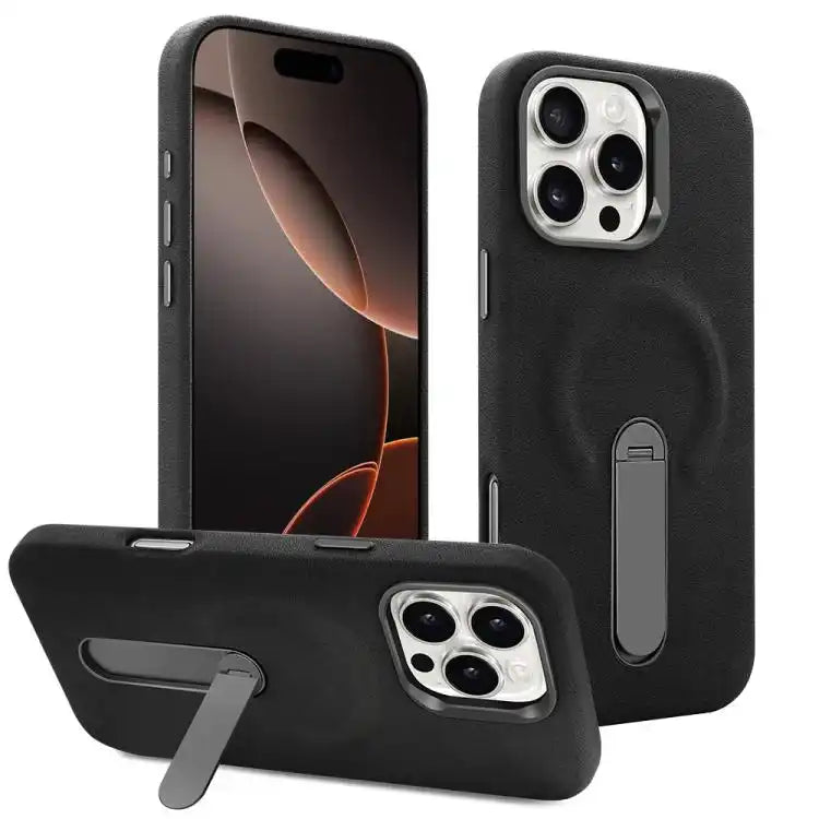 VIETAO Suede MagSafe PU Leather Phone Case with Holder