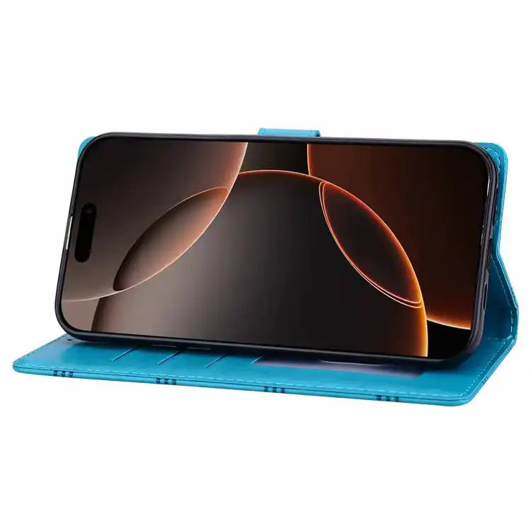 Embossed Checkered Leather Phone Case